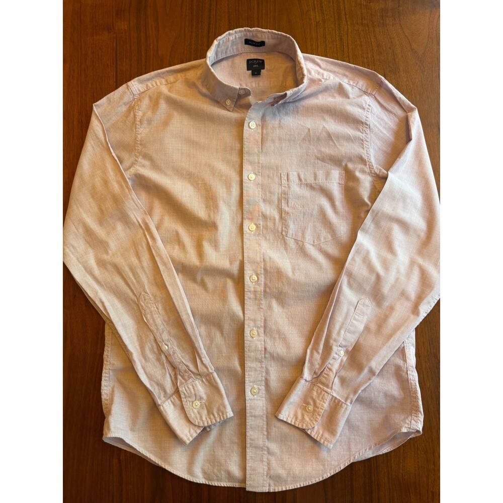 J.Crew Men's Slim Fit Long-Sleeve Button-Down Shirt Lavender - Size M